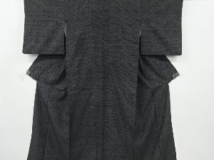 アンティーク　紗綾型模様織り出し手織り紬着物